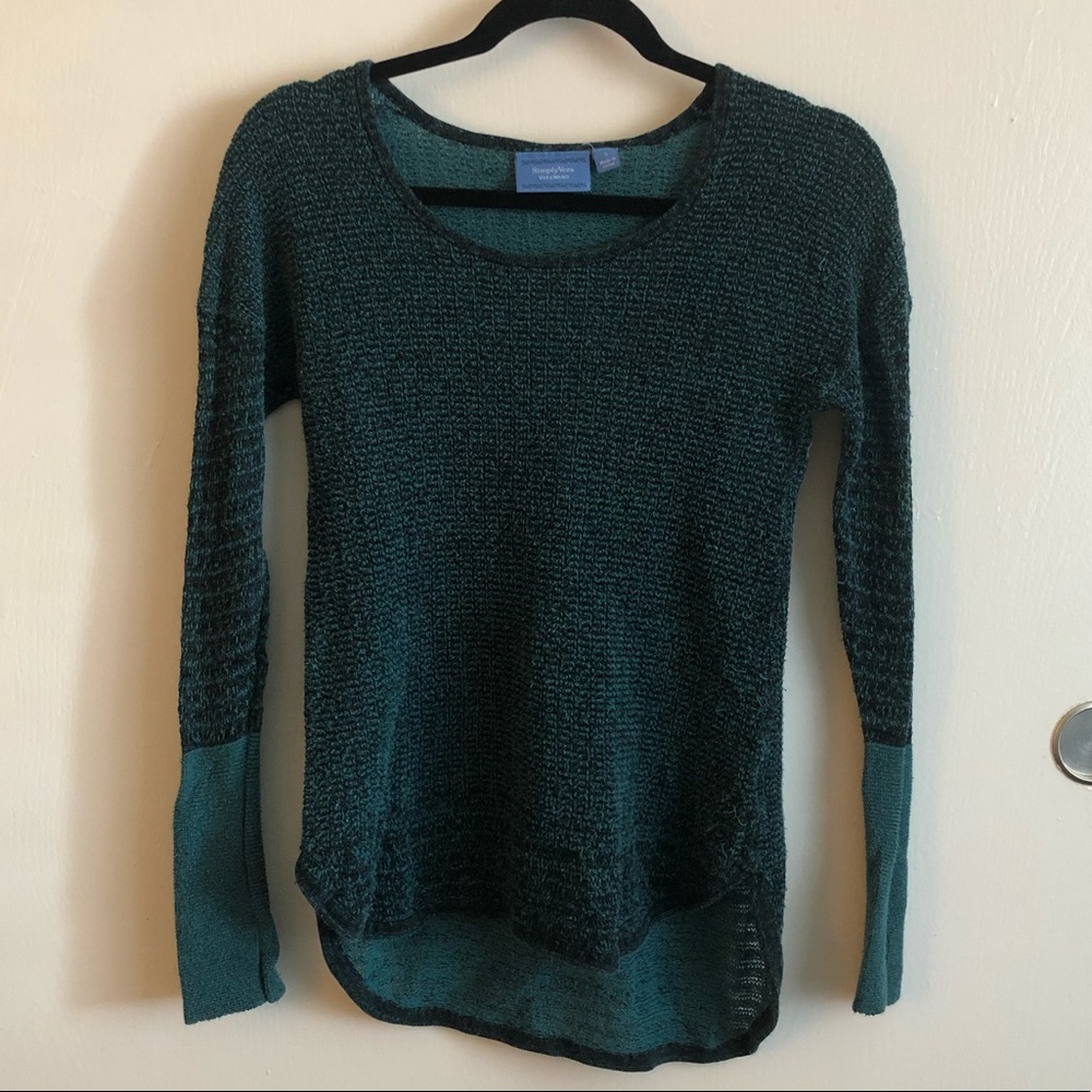 Simply Vera Wang beautiful emerald green sweater